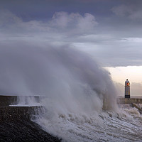 Buy canvas prints of Storm Ciara hits South Wales by Leighton Collins