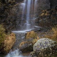 Buy canvas prints of Brecon Beacons waterfall by Leighton Collins