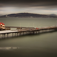 Buy canvas prints of Mumbles Pier and Kilvey Hill by Leighton Collins