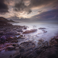 Buy canvas prints of Daybreak at Bracelet Bay by Leighton Collins