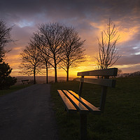 Buy canvas prints of Somewhere to sit at sunset by Leighton Collins