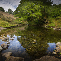 Buy canvas prints of The Afon Twrch river bed by Leighton Collins