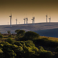 Buy canvas prints of Wind turbines in Brecon by Leighton Collins