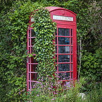 Buy canvas prints of Abandoned British phone booth by Leighton Collins