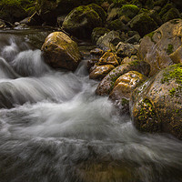 Buy canvas prints of Rocks on the Twrch riverbank by Leighton Collins