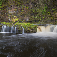 Buy canvas prints of Waterfall on the river Tawe by Leighton Collins
