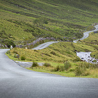 Buy canvas prints of Winding Welsh mountain road by Leighton Collins