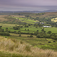 Buy canvas prints of Wind turbines on the Betws Mountain by Leighton Collins