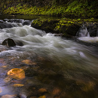 Buy canvas prints of The flowing River Tawe by Leighton Collins