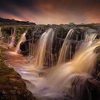 Buy canvas prints of The waterfall and the gully by Leighton Collins