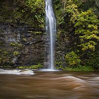 Buy canvas prints of A waterfall on the river Tawe by Leighton Collins