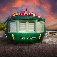 Buy canvas prints of Big Apple Kiosk in Mumbles by Leighton Collins