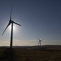 Buy canvas prints of Wind turbines in Wales by Leighton Collins