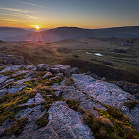 Buy canvas prints of Sunset at Penwyllt by Leighton Collins