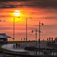 Buy canvas prints of Sunset at Porthcawl by Leighton Collins