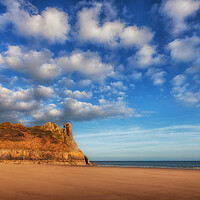 Buy canvas prints of The Great Tor on the Gower peninsula by Leighton Collins