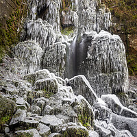 Buy canvas prints of Frozen waterfall by Leighton Collins