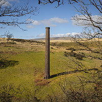 Buy canvas prints of Henllys Lime Kilns chimney stack by Leighton Collins