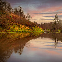 Buy canvas prints of Penllergare Upper Lake by Leighton Collins