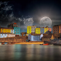 Buy canvas prints of Tenby harbour Pembrokeshire by Leighton Collins