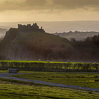 Buy canvas prints of Dusk at Carreg Cennen castle by Leighton Collins