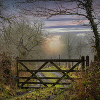 Buy canvas prints of A wooden farm gate by Leighton Collins