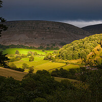 Buy canvas prints of Eglwyseg valley Horseshoe Pass by Leighton Collins