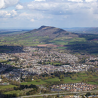 Buy canvas prints of Abergavenny and Skirrid mountain by Leighton Collins