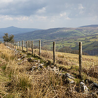 Buy canvas prints of A fence on the Brecon Beacons by Leighton Collins