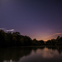 Buy canvas prints of moonlight on lake 1 by paul neville