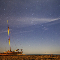 Buy canvas prints of beach at night by paul neville