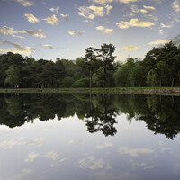 Buy canvas prints of Lanark Loch Reflections by Les McLuckie