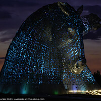 Buy canvas prints of The Kelpies Blue  by Les McLuckie