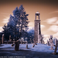 Buy canvas prints of Infrared Churchyard by Les McLuckie