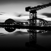 Buy canvas prints of Glowing City of Industry by Les McLuckie