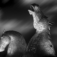 Buy canvas prints of The Majestic Steel Horses by Les McLuckie