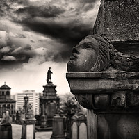 Buy canvas prints of Spiritual Sentinel of Glasgow by Les McLuckie