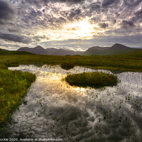Buy canvas prints of Majestic Reflections of Rannoch Moor by Les McLuckie