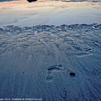 Buy canvas prints of Footprints in the Sand  by Pete Moyes