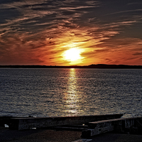 Buy canvas prints of The Old Slipway at Sunset by Pete Moyes