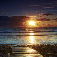 Buy canvas prints of  Slipway At Sunset by Pete Moyes