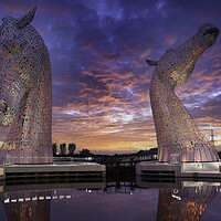 Buy canvas prints of The Kelpies Composite by jim wilson