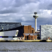 Buy canvas prints of panorama of Liverpool waterfront south end by Frank Irwin