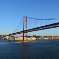 Buy canvas prints of Lisbon: April 25th Bridge by Frank Irwin