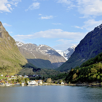 Buy canvas prints of Picturesque scenery in the Fjords by Frank Irwin