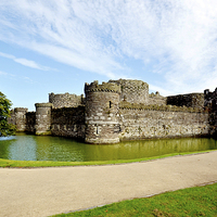 Buy canvas prints of Beaumaris Castle North Wales by Frank Irwin