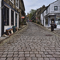 Buy canvas prints of Artistic work of Hawarth main street by Frank Irwin