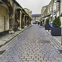 Buy canvas prints of Artistic Wetherby Street Scene by Frank Irwin
