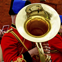 Buy canvas prints of Army Bandsman by Frank Irwin