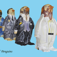 Buy canvas prints of The Beatles lined up as penguins by Frank Irwin